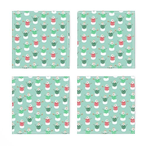 Summer Snowman - mint - tropical Christmas - LAD21