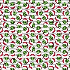 (small scale) Christmas Aliens - Xmas Alien - grey stripes - LAD21