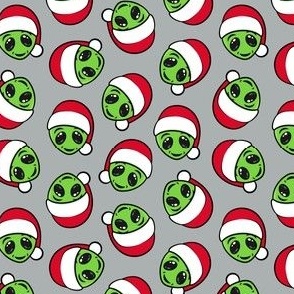 Christmas Aliens - Xmas Alien - grey - LAD21