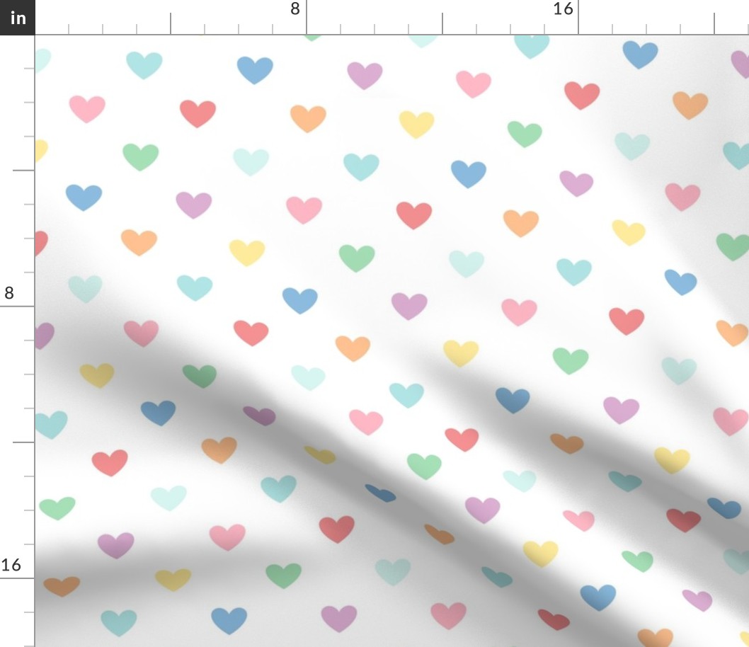 XXL pastel rainbow fun hearts