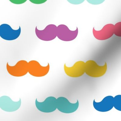 XXL rainbow fun moustaches