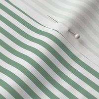 Candy Stripe Southfield Green on White