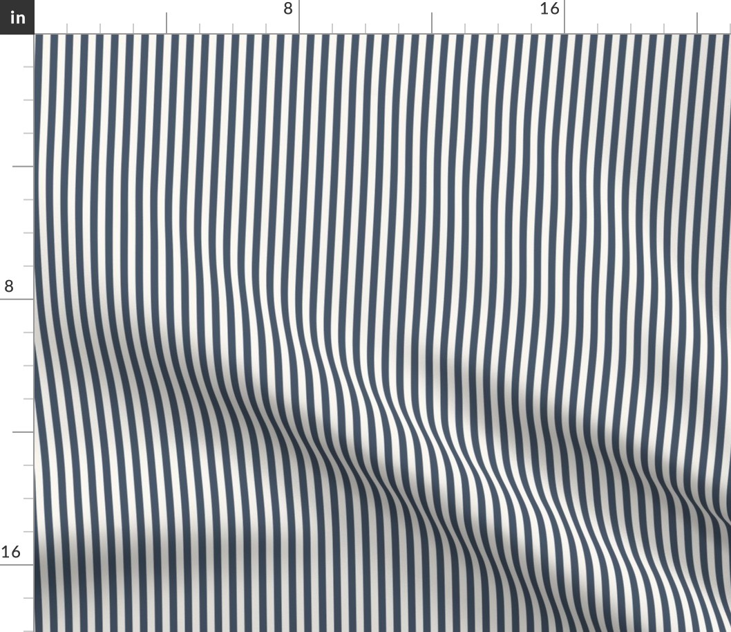 Candy Stripe Newburyport Blue on Cream