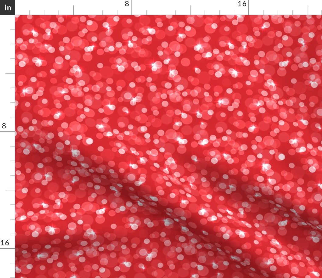 Sparkly Bokeh Pattern - Fiery Red Color