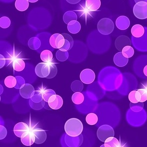 Large Sparkly Bokeh Pattern - Royal Purple Color