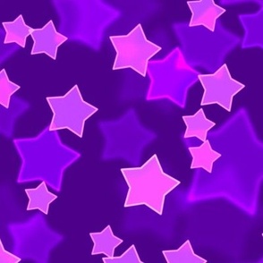 Large Starry Bokeh Pattern - Royal Purple Color