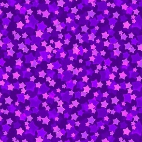 Small Starry Bokeh Pattern - Royal Purple Color