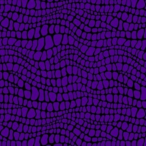 Alligator Pattern - Royal Purple and Black