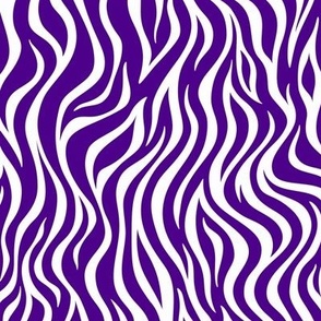 Zebra Stripe Pattern - Royal Purple and White