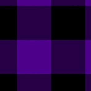 Extra Jumbo Gingham Pattern - Royal Purple and Black