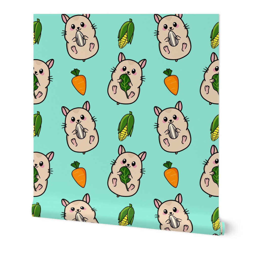 Snacking Hamster Green Large
