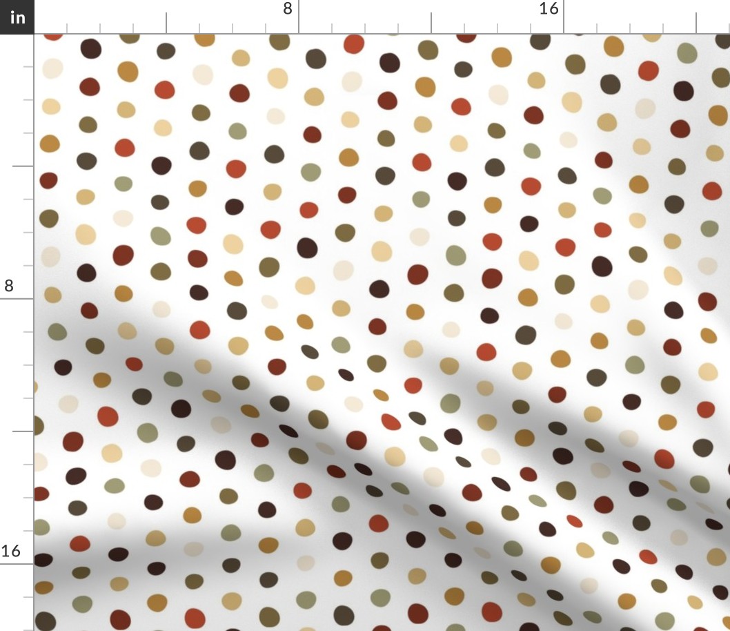 roycroft crooked dots on white - dots fabric