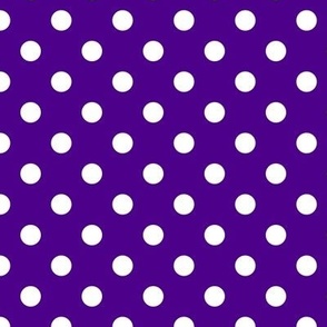 Polka Dot Pattern - Royal Purple and White