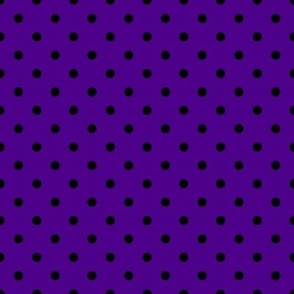 Small Polka Dot Pattern - Royal Purple and Black