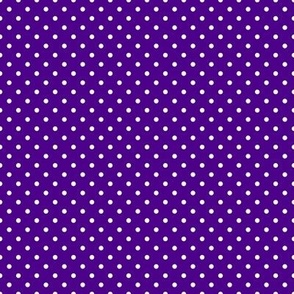 Tiny Polka Dot Pattern - Royal Purple and White