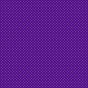 Micro Polka Dot Pattern - Royal Purple and White