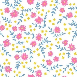 Dulcie Flora - Pink, Yellow, Blue