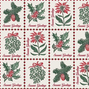 Vintage Christmas Postage Stamps