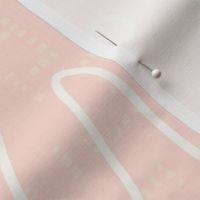Jumbo // Monstera Line Outline - Pink Linen