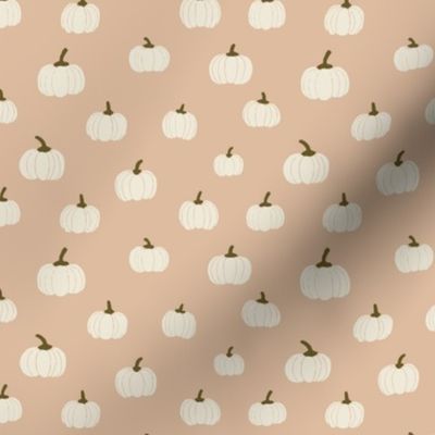 small // Cream Pumpkins on Blush Pink for Fall