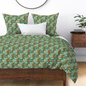 Textured Woodland Pattern - Sea Green - Small Scale