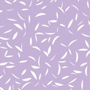 Scattered paper cut shards and moon curves abstract minimalist Scandinavian boho style nursery design lilac purple white
