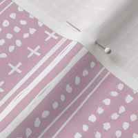 The Ryan mudcloth minimalist abstract textile cloth plaid design in pink bubblegum