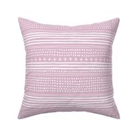 The Ryan mudcloth minimalist abstract textile cloth plaid design in pink bubblegum