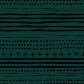 The Ryan mudcloth minimalist abstract textile cloth plaid design in pine green winter black