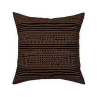 The Ryan mudcloth minimalist abstract textile cloth plaid design in chocolate brown black fall