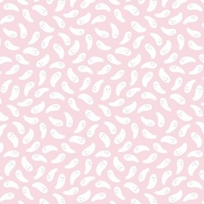 Small Micro Happy Ghosts Halloween Blush Pink