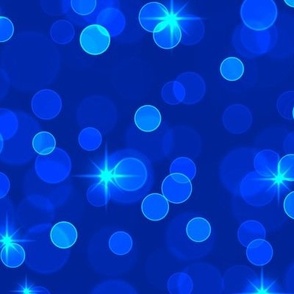 Large Sparkly Bokeh Pattern - Imperial Blue Color