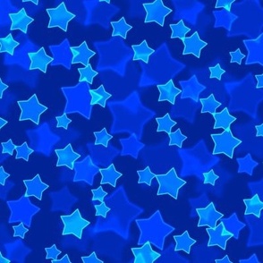 Starry Bokeh Pattern - Imperial Blue Color