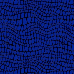 Alligator Pattern - Imperial Blue and Black