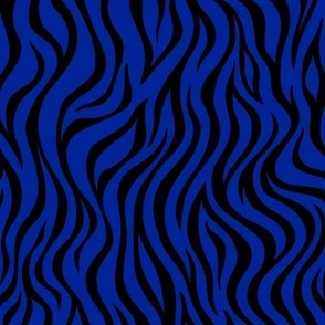 Zebra Stripe Pattern - Imperial Blue and Black