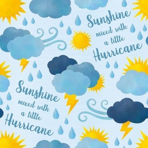 Large Scale Sunshine mixed with a little Hurricane Funny Sarcastic Clouds Weather Lightning
