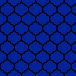 Moroccan Tile Pattern - Imperial Blue and Black