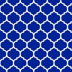 Moroccan Tile Pattern - Imperial Blue and White