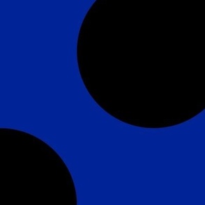 Jumbo Polka Dot Pattern - Imperial Blue and Black