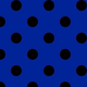 Big Polka Dot Pattern - Imperial Blue and Black