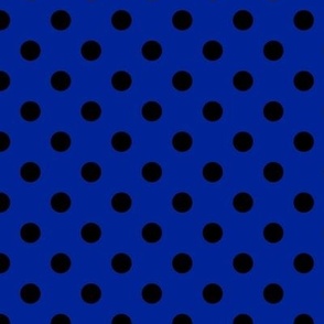 Polka Dot Pattern - Imperial Blue and Black