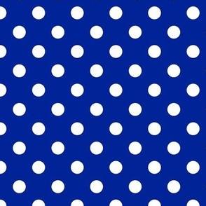 Polka Dot Pattern - Imperial Blue and White