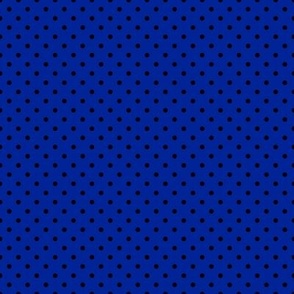 Tiny Polka Dot Pattern - Imperial Blue and Black