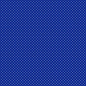 Micro Polka Dot Pattern - Imperial Blue and White