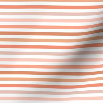 Boho Small Stripes in Orange Peach Pink Fall Halloween