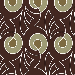 loop flower - abstract continuous line roycroft - abstract fabric