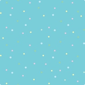 Cookie Sprinkles Polka Dot on Aqua