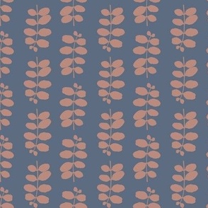 Rose Leaves floating  in Blue Background.