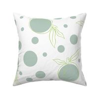 Polka dot peaches in dusted sage 200_