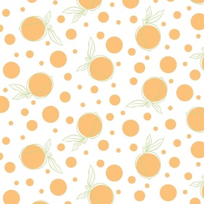 Polka dot peaches in faded orange 100_